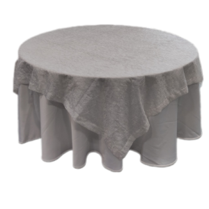 Mantel Circular Con Tapa En Organza